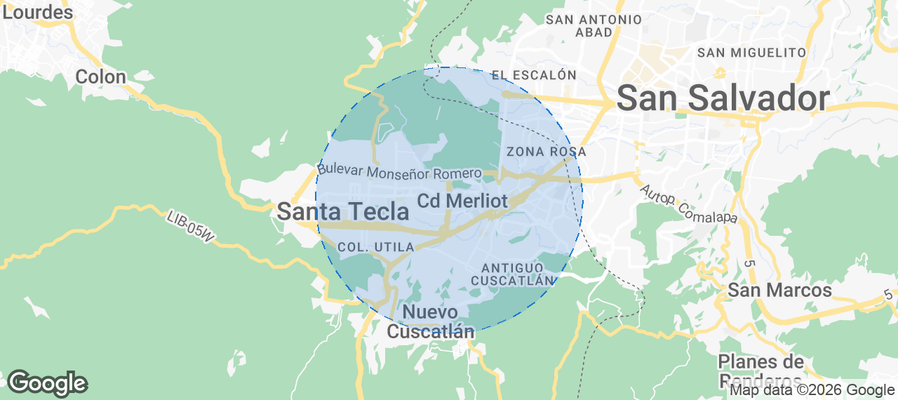 Ciudad Merliot Airbnb map
